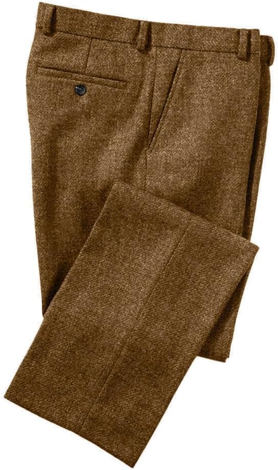 Dress Pant Flat Front - Erkekler İçin Slim Fit Tüvit Karışımlı