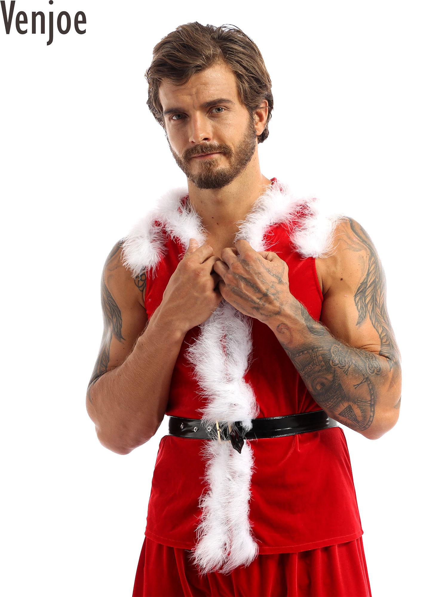 Men Formal Wear Vest - Erkekler noel giyinmek noel baba Cosplay