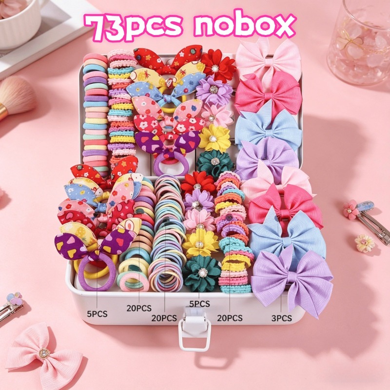 Tie Bar Clip - 73 Parça Yeni Kumaş Kız Çocuk