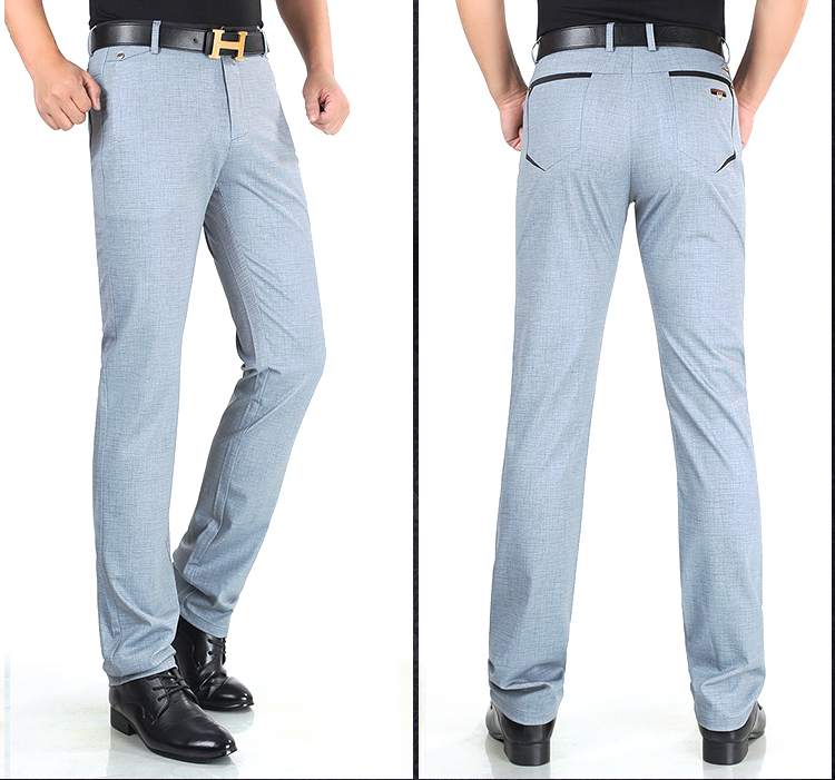 Dress Pant Flat Front - Erkek Streç Klasik Pantolon Yazlık Düz