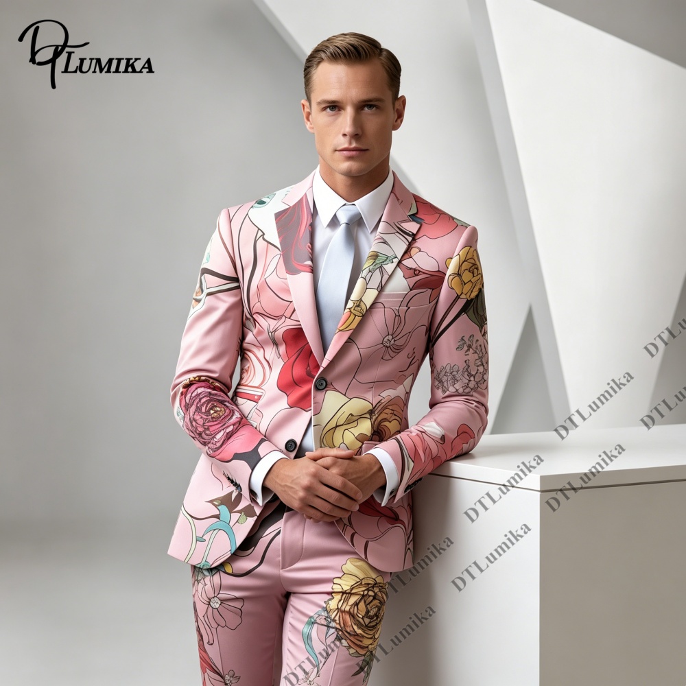 DTLumika Pembe Taban Çiçek Bas - Men Formal Wear Photoshoot incelemesi ve fiyatı
