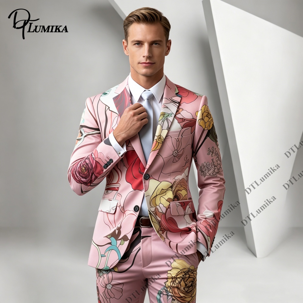 DTLumika Pembe Taban Çiçek Bas - Men Formal Wear Photoshoot incelemesi ve fiyatı