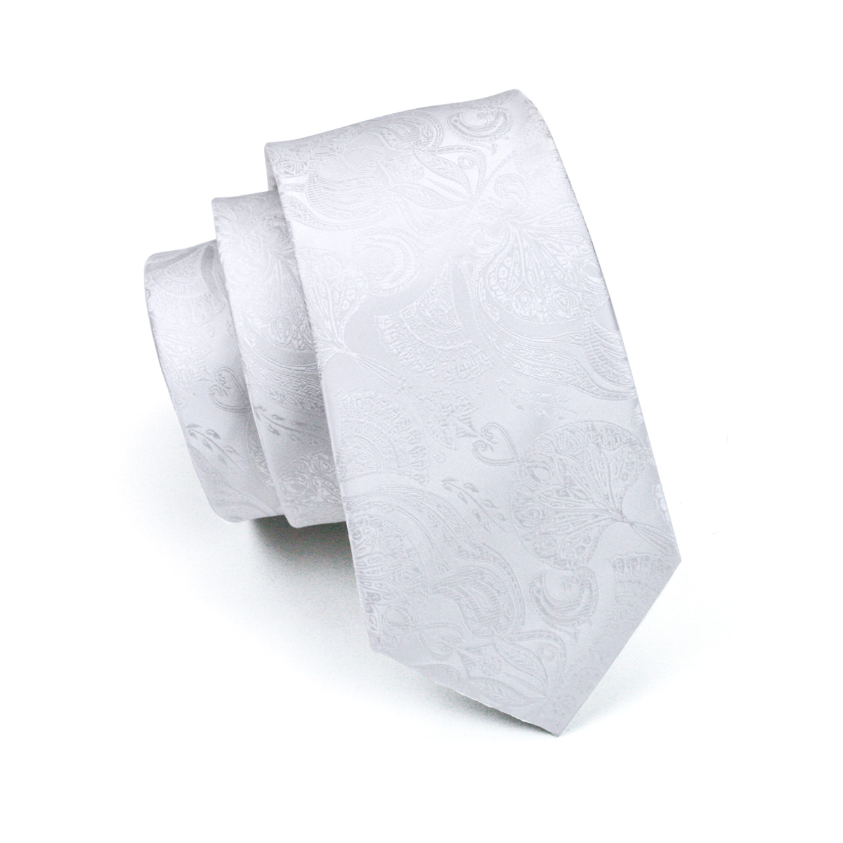 FA-393 erkek Kravat Beyaz Pais - Cufflinks Silver Set incelemesi ve fiyatı