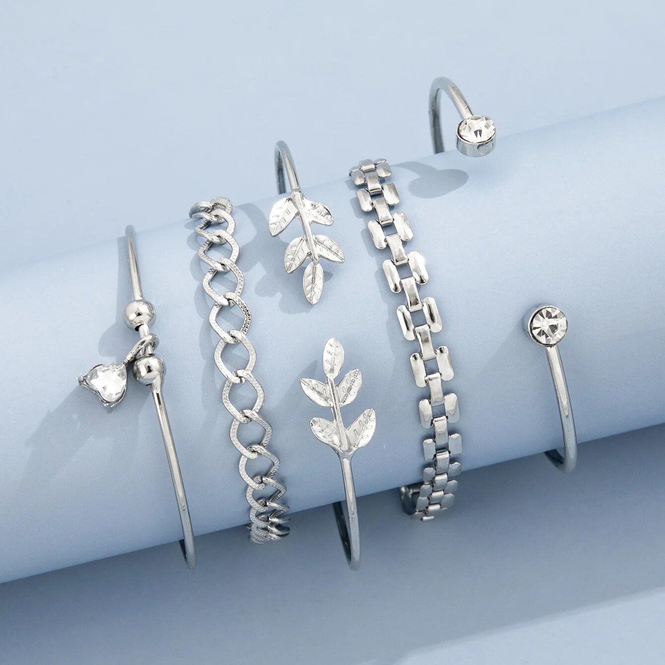 Kadınlar için Bohemian bilezik - Cufflinks Silver Set incelemesi ve fiyatı
