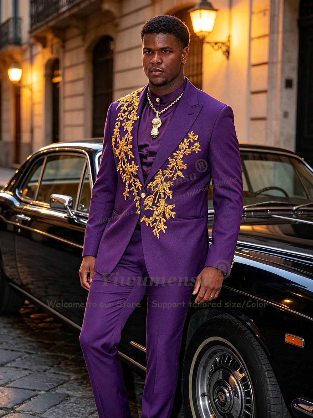 Benzersiz Tasarım Mor Erkek Ta - Unique Men'S Formal Wear incelemesi ve fiyatı