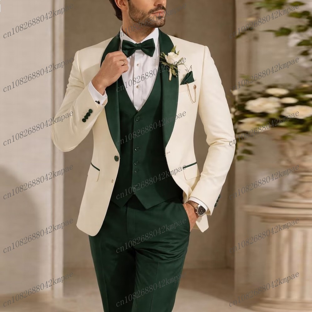 Yeni Fildişi ve Koyu Yeşil Res - Men Formal Wear Vest incelemesi ve fiyatı