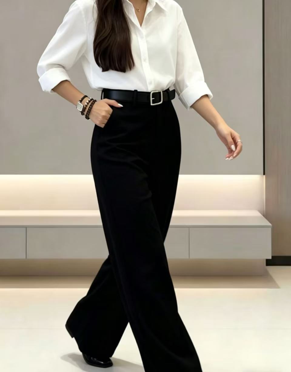 Yüksek Bel Önü Pileli Palazzo  - Dress Pant Flat Front incelemesi ve fiyatı